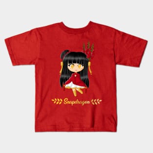 Snapdragon Flower Girl Kids T-Shirt